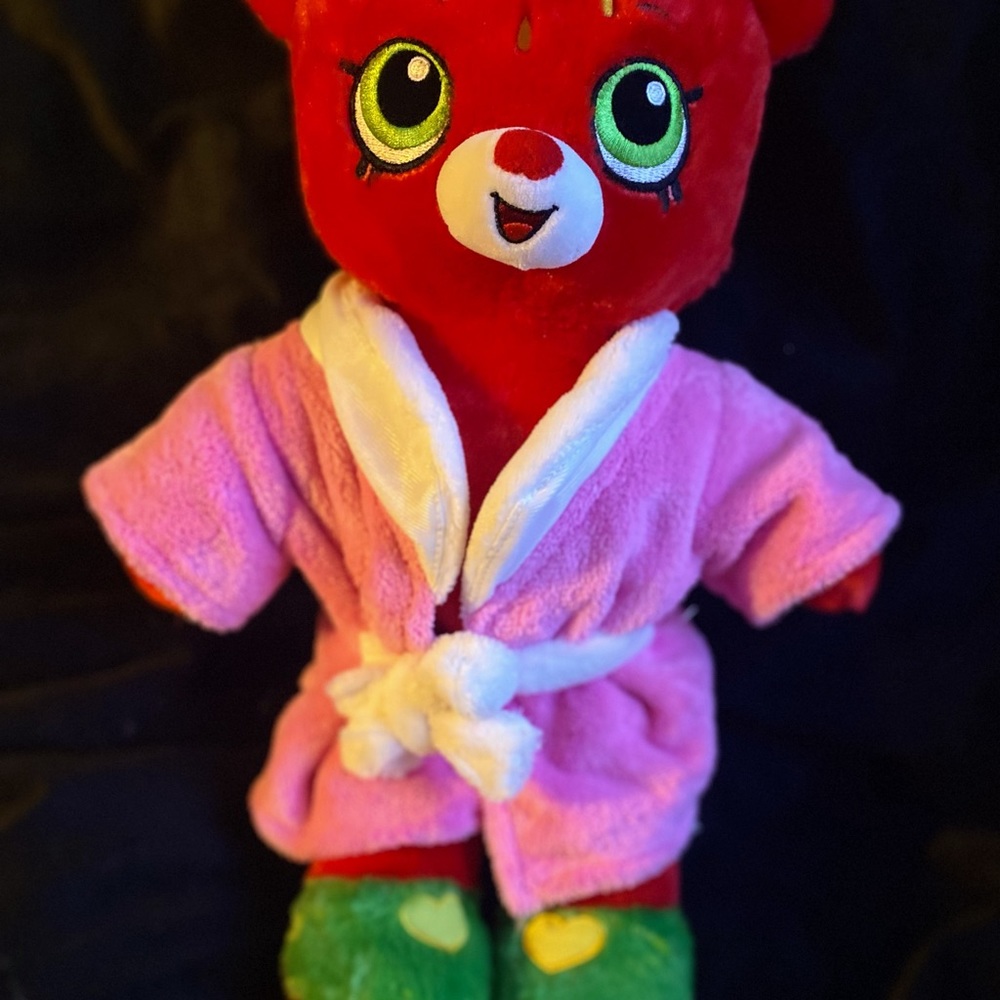 Build A Bear Retired Shopkins Strawberry Kiss Plush Stuffed Bear